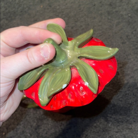 Vintage 90s Teleflora Strawberry Cottagecore Teapot - Picture 4 of 4